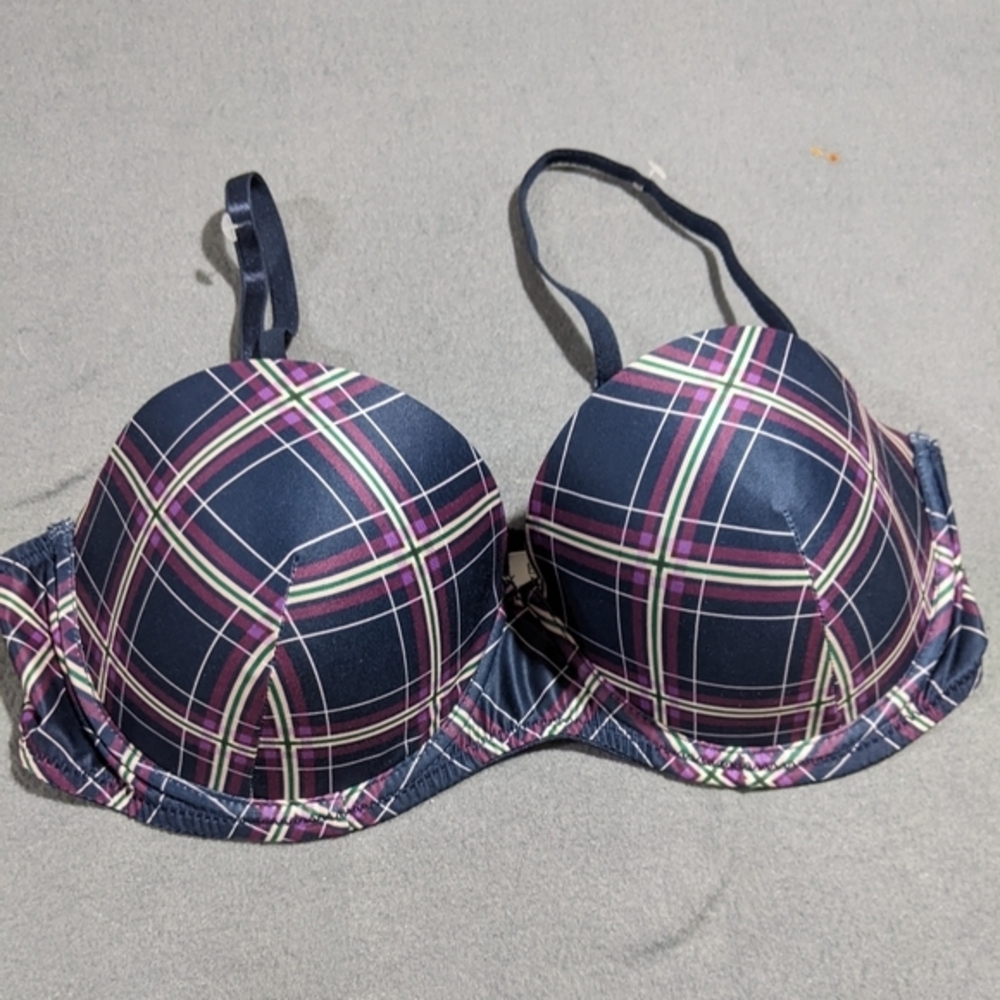 NWT BCBGeneration plaid‎ multi way bra 38c
